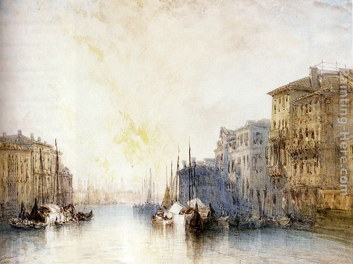 The Grand Canal, Venice painting - William Callow The Grand Canal, Venice art painting